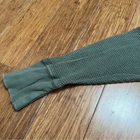 Aerie Sage Long Sleeve Waffle Knit Top - Picture 4 of 4